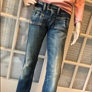 Diesel Industry super sexy low-rise jeans, vintage Y2K size 26 (2)